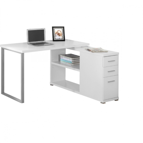 Left or Right Facing Corner Computer Desk in White